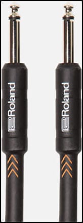 cover Roland Instrument Cables, Straight Straight 10 Foot, 1/4 inch jack, Black Series